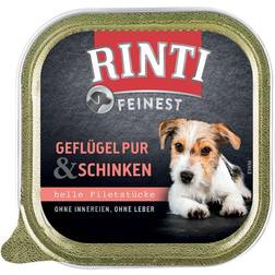 Rinti 11x150g Feinest Fjerkræ & Laks hundefoder våd