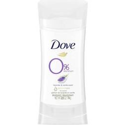 Dove 0% Aluminum Deodorant Stick Non-irritating Deodorant for Underarm Lavender Vanilla Kindest