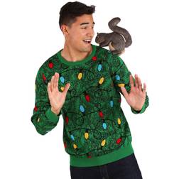 3D Squirrel the Christmas Tree Adult Ugly Sweater Albero di Natale