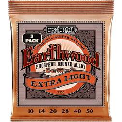 Ernie Ball 3550 Earthwood Phosphor Bronze Extra Light 3 Pack