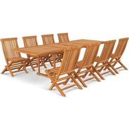 vidaXL 3059613 Matgrupp, 1 Bord inkl. 8 Stolar