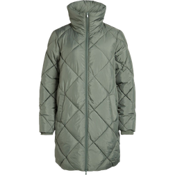 Vila Daya High Neck Quilted Coat - Laurel Wreath