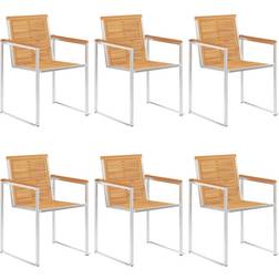 vidaXL 3078552 6-pack Garden Dining Chair