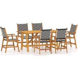 vidaXL 3087125 Essgruppe, 1 Tisch einschl. 6 Stühle
