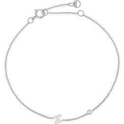 Bychari Initial Bracelet - White Gold/Diamond