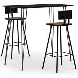 vidaXL 3057828 Conjunto de Bar Exterior, 1 Mesa incl. 2 Sillas