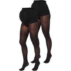 Mamalicious Maternity Tights 2-pack Black