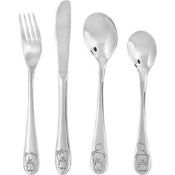 Noa Teddy Bear Stainless Steel Cutlery 4-pack