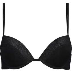 Calvin Klein Flirty Plunge Push-Up Bra - Black