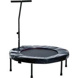 Homcom 40'' Kids Mini Trampoline, Adult Rebounder Jumper, Handle Black