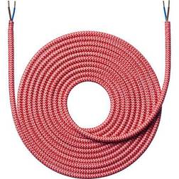 Nielsen Light Stofledning Zig/Zag 2x0,75 mm² 4 meter, Rød