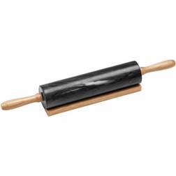 Premier Housewares Marble Rolling Pin Wood Handles with Stand Rodillo