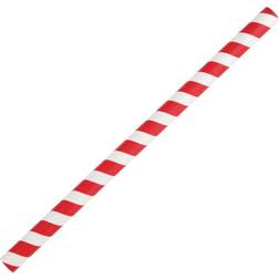 Fiesta Green Compostable Paper Smoothie Straws Red Stripes (Pack of 250)