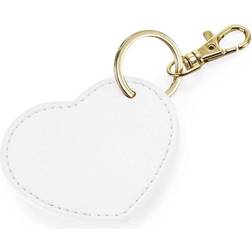 BagBase Soft White Boutique Heart Key Clip