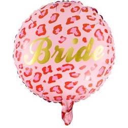 PartyDeco Folieballon Brud Leopard