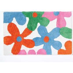 Homescapes Cotton Tufted Washable Multi Colour Floral Children Rug