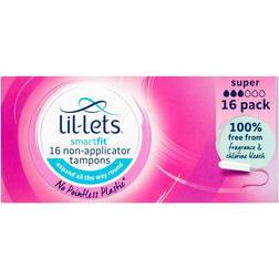 Lil-Lets Smartfit 16 Non-Applicator Tampons Super 16-pack