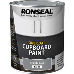 Ronseal One Coat Cupboard Paint Wood Paint Granite Grey 0.75L