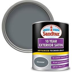 Sandtex 10 Year Exterior Satin Paint Seclusion Metal Paint Grey