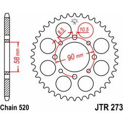 Sprockets 520 Jtr273.45 Rear