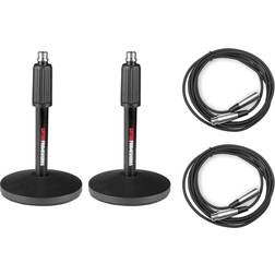 Frameworks Desktop Mic Stand 2-Pack with XLR Cables