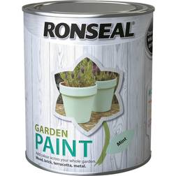 Ronseal 38267 Garden Paint Mint Metal Paint, Wood Paint 0.75L