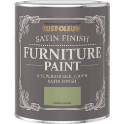 Rust-Oleum Satin Furniture Paint Familiar Ground 750Ml Metal Paint Green 0.75L