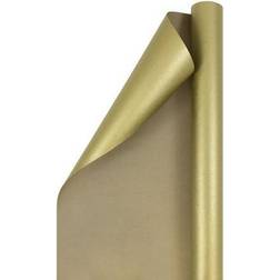 Jam Paper Wrapping 25 Sq ft 1/Pack Gold Kraft Gift Wrap