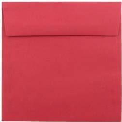 Jam Paper 6.5" Red Square Colored Invitation Envelopes, 25ct.