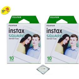 Fujifilm Instax Square Instant Film 20 Exposures Quality Photo Microfiber Cloth