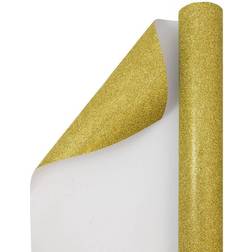 Jam Paper ï¿½ Wrapping Glitter, 25 Sq Ft, Gold