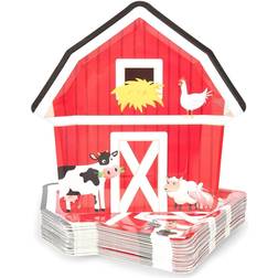 Paper Plates for Farm Animal Birthday Party (10 Inches, 48 Pack)