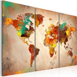 Artgeist Canvas Tavla Painted World - triptych Billede