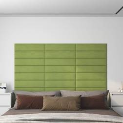 vidaXL Pannelli Murali 12 pz Verde Scuro 60x15 cm