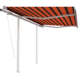 Be Basic Markis stolpar automatisk infällbar 3x2,5 m orange