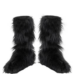 Disguise Kids Furry Black Boot Covers