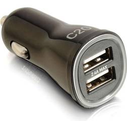 C2G 21070 Smart 2-Port USB Car Charger, 2.4A Output