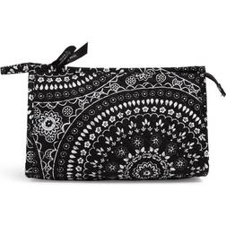 Vera Bradley Trapeze Cosmetic Bag - Black Bandana Medallion