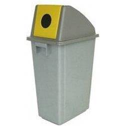 Slingsby 58L Grey Indoor Recycling Bin with Yellow Circle