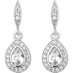 Jon Richard Cubic Zirconia Pear Drop Earrings