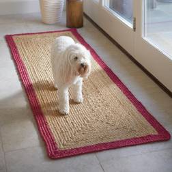 Origin Jute Bordered Rugs Raspberry Pink, Red