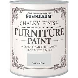 Rust-Oleum Chalk Chalky Paint Winter Wood Paint Grey