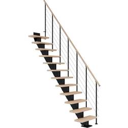 Dolle Frankfurt Ligeløb Sort-STYLE 6-Hvidolieret Eg-65-11 Lodret Højde Op Til 258 cm