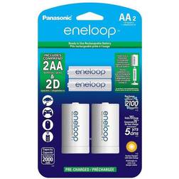 Panasonic Eneloop AA 1.5V 2000mAh Rechargeable Ni-MH Battery, 2-Pack