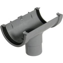 FloPlast FloPlast 76mm MiniFlo Gutter Running Outlet Grey