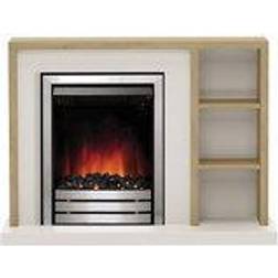 Be Modern Eccleston Oak Brown Chrome Effect Fire Suite