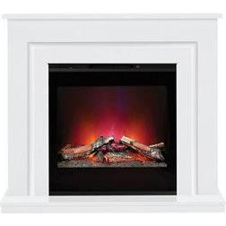 Be Modern Calida White & Black Glass Effect Fire Suite