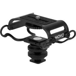 Movo Photo SMM5 Universal Microphone and Portable Recorder Shock Mount, Black