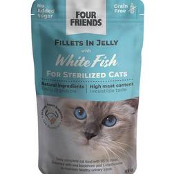 Four Friends Sterilized White Fish Jelly Pouch 24 st