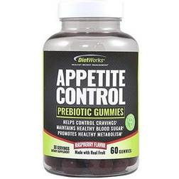 Diet Works 60-Count Appetite Control Prebiotic Gummies White